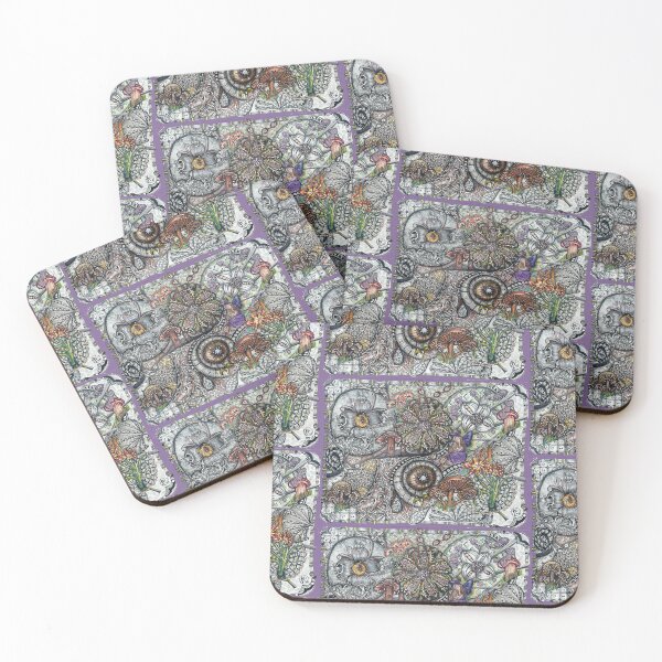 Item preview, Whimsical Botanical Fantasy with Mushrooms and Butterfly designed and sold by LorieFossaArt.