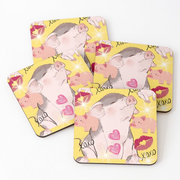 Item preview, Pig love design in yellow designed and sold by Extremeallie.