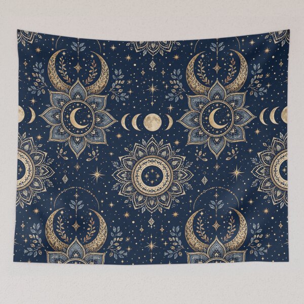 Item preview, Moon Phases Mandala Boho Pattern designed and sold by StickyGuys.