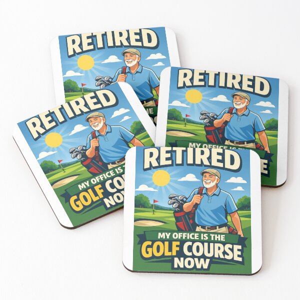 Item preview,  Retired My Office Is The Golf Course Now Vector Bearded Golfer Funny designed and sold by Print Loft.