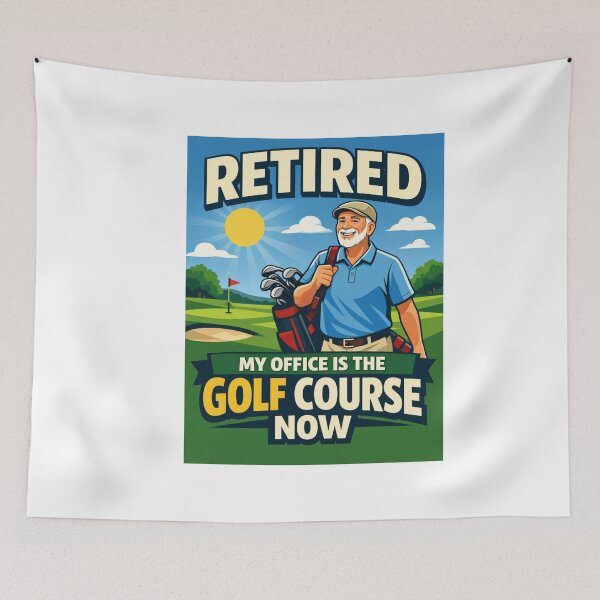 Item preview,  Retired My Office Is The Golf Course Now Vector Bearded Golfer Funny designed and sold by Print Loft.