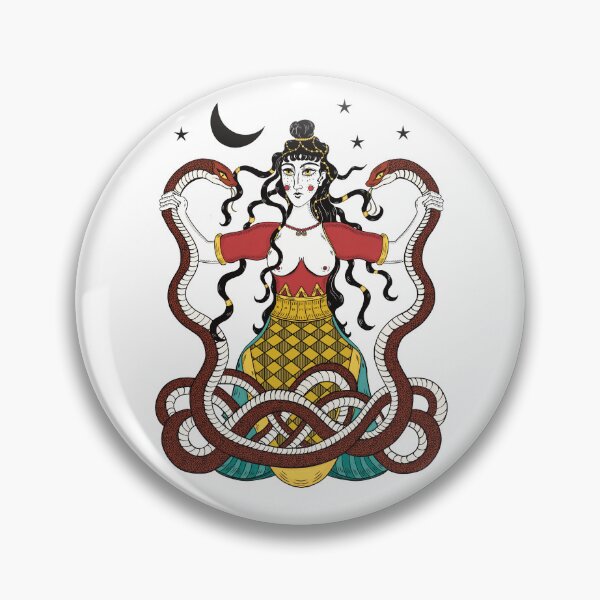 Item preview, Minoan Snake Goddess Illustration - Old Europe Goddess Illustration designed and sold by Ancient-Tales.