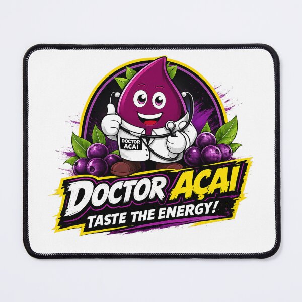 Item preview, Doctor Acai Mascot T-Shirt | Funny Acai Berry Cartoon Character | Healthy Fruit Design designed and sold by IZZO CREATIVE STUDIO.