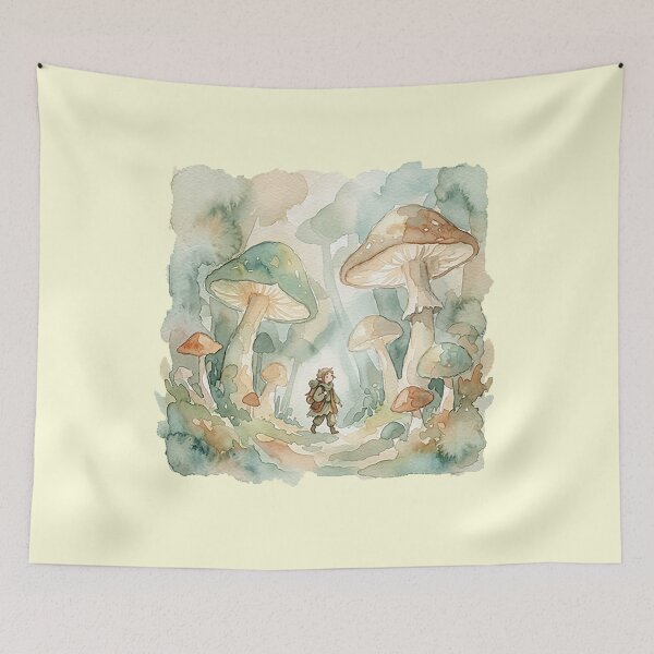 Item preview,  Lost in the Glowing Woods: Tiny Traveler in a Magical Mushroom Forest designed and sold by GrabaHuk.