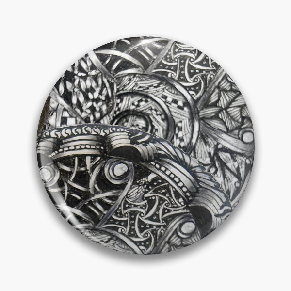 Item preview, Ponytail Girl with Ornate Zentangle Mandalas designed and sold by LorieFossaArt.