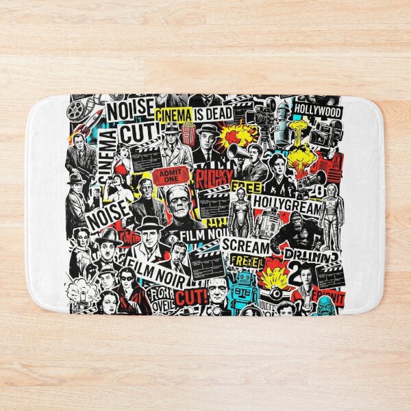 Item preview, Retro Classic Cinema Stickers Collage - Vintage Film Noir, Horror Monsters & Sci-Fi Pop Art Design designed and sold by afarkar.