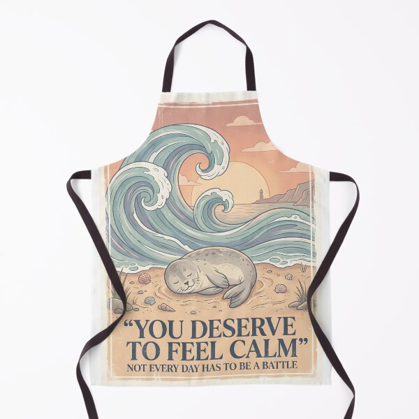 Item preview, You Deserve to Feel Calm – Ocean Therapy Poster Design designed and sold by Sea Gem.