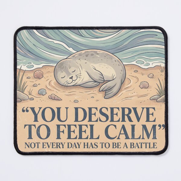 Item preview, You Deserve to Feel Calm – Ocean Therapy Poster Design designed and sold by Sea Gem.