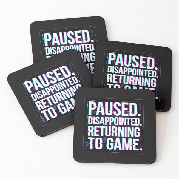 Item preview, Paused Disappointed Returning to Game Glitch Typography designed and sold by JulyClub.