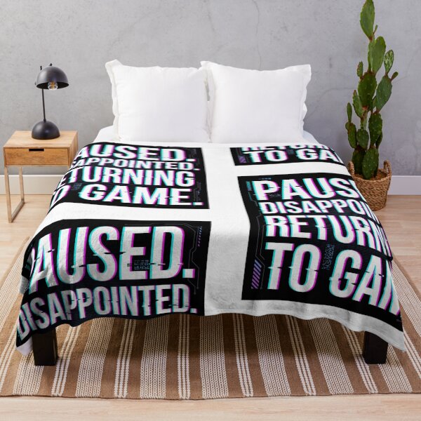 Item preview, Paused Disappointed Returning to Game Glitch Typography designed and sold by JulyClub.