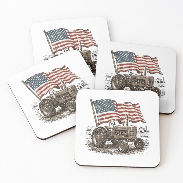 Item preview, Vintage Patriotic American Tractor Country Acres Design designed and sold by Paper Drip.