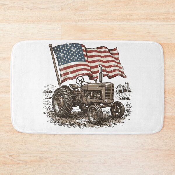 Item preview, Vintage Patriotic American Tractor Country Acres Design designed and sold by Paper Drip.