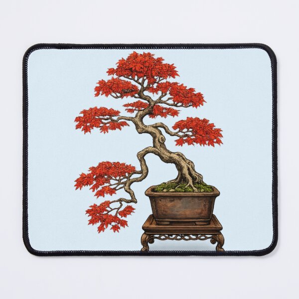 Item preview, Japanese Maple Bonsai Tree | Red Autumn Leaves Nature Art designed and sold by arifali786.