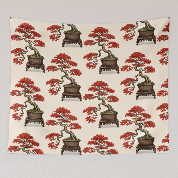 Item preview, Japanese Maple Bonsai Tree | Red Autumn Leaves Nature Art  designed and sold by arifali786.
