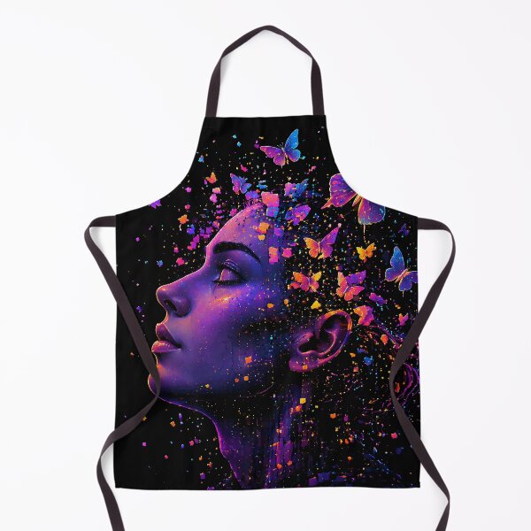 Item preview, Set Yourself Free | Neon Butterfly Mindscape | Cyberpunk Digital Freedom Art designed and sold by FunkyVista.