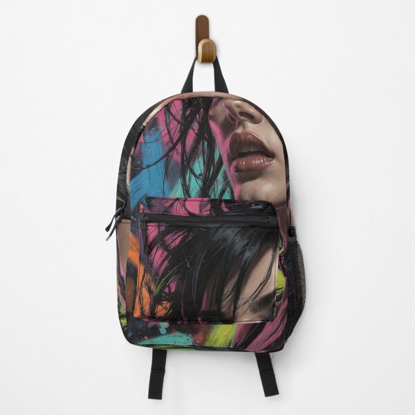 Item preview, Painterly Impasto Hyperrealist Punk Beauty Portrait  designed and sold by Davidaccio Collection .