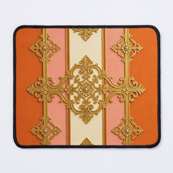 Item preview, Dusk Orange, Matte Peach & Cream Striped Baroque designed and sold by DesignsByPrnces.