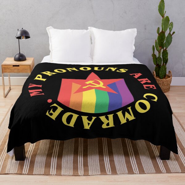 Item preview, my pronouns are comrade (queer) designed and sold by remerasnerdas.