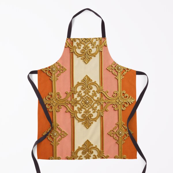 Item preview, Dusk Orange, Matte Peach & Cream Striped Baroque designed and sold by DesignsByPrnces.