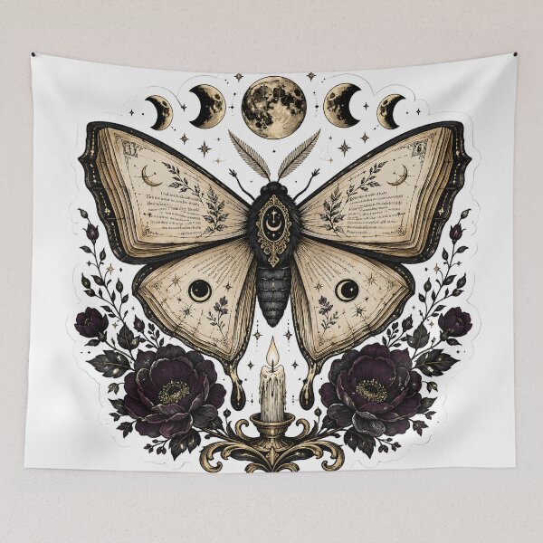 Item preview, Midnight Library Moth Dark Academia Aesthetic designed and sold by StickyGuys.