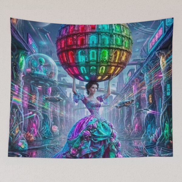 Item preview, AI Cosmic Fashion Goddess – LGBTQ+ Surreal Fantasy  --- designed and sold by IRON SIREN.