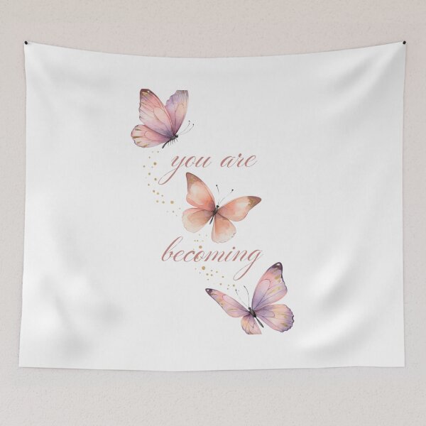 Item preview, You Are Becoming Pastel Butterfly Self Love  Gift for Her Women Empowerment Shirt designed and sold by DreamelleStudio.