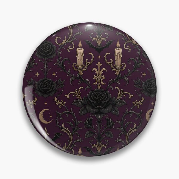 Item preview, Vampire Garden Gothic Rose Damask Pattern designed and sold by StickyGuys.