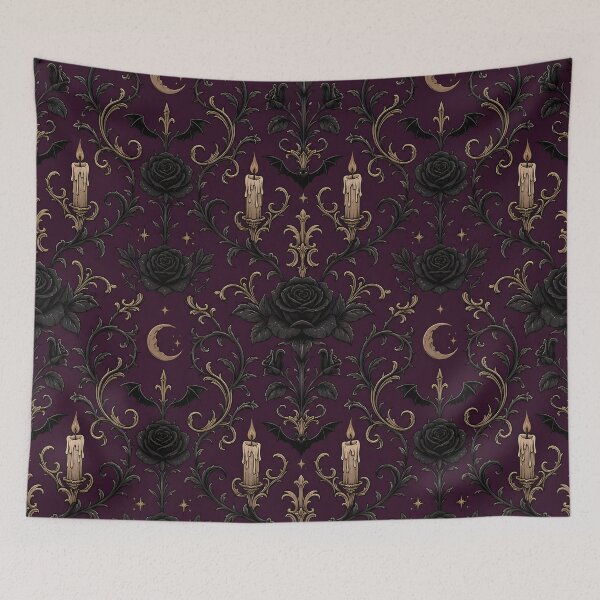 Item preview, Vampire Garden Gothic Rose Damask Pattern designed and sold by StickyGuys.