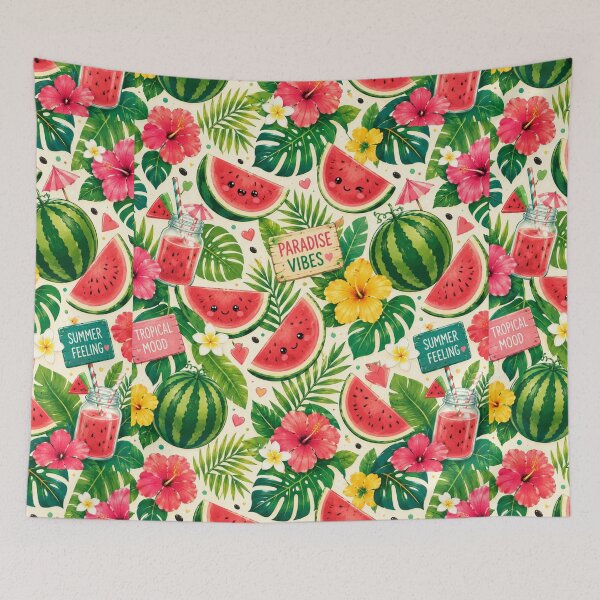 Item preview, Tropical Watermelon Paradise Pattern designed and sold by Aramdesing.
