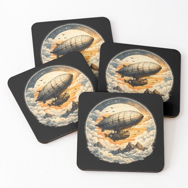 Item preview, Retro Airship Explorer Vintage Steampunk Sky Adventure Art designed and sold by Akter-sikder.