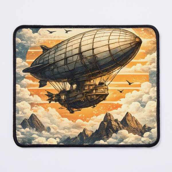 Item preview, Retro Airship Explorer Vintage Steampunk Sky Adventure Art designed and sold by Akter-sikder.