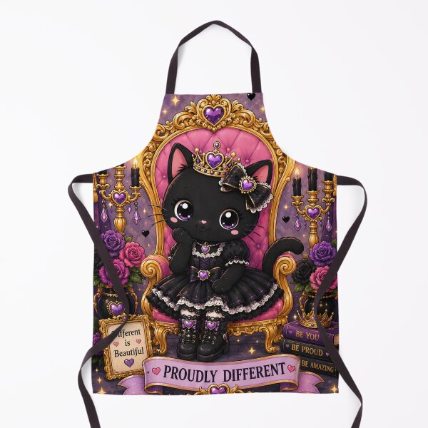 Item preview, Proudly Different – Gothic Cat Queen on a Victorian Throne designed and sold by GOLDENLIONPERU.