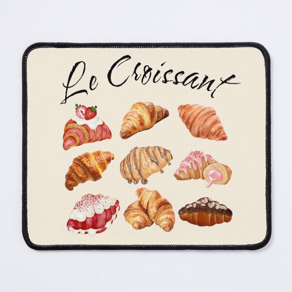 Item preview, Le Croissant French Pastry Watercolor Food Art Bakery Gift designed and sold by alizye.