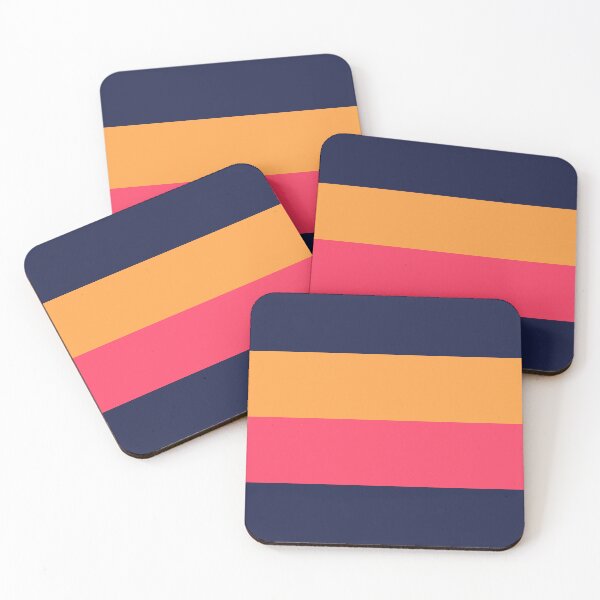 Item preview, Dark blue, orange & pink blocks designed and sold by Mint + Midnight.