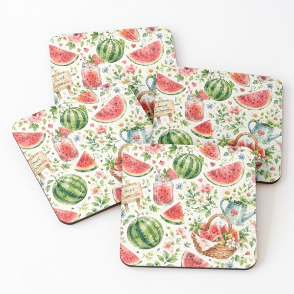 Item preview, Watercolor Watermelon Garden Pattern designed and sold by Aramdesing.