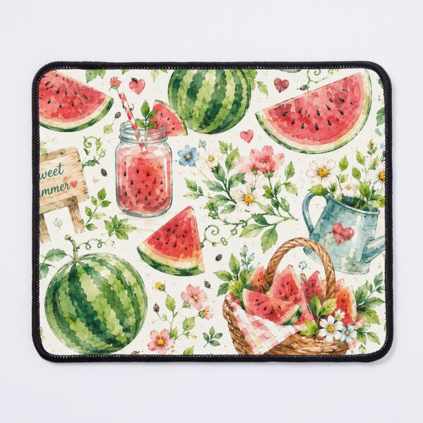 Item preview, Watercolor Watermelon Garden Pattern designed and sold by Aramdesing.