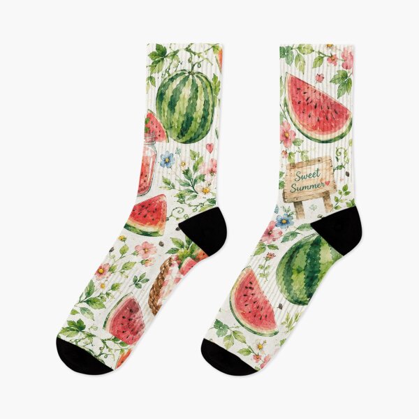 Item preview, Watercolor Watermelon Garden Pattern designed and sold by Aramdesing.