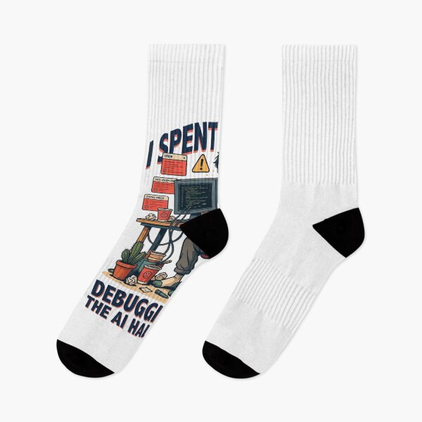 Item preview, I Spent All Day Debugging What The AI Hallucinated designed and sold by Bianca Oltean.
