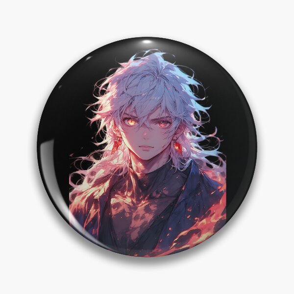 Item preview, Anime Char Art White Hair Red Eyes Fire Magic designed and sold by UrbanPrts.