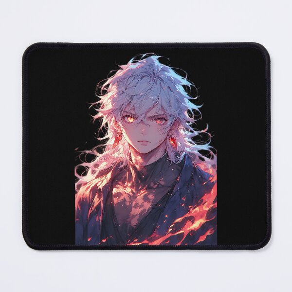 Item preview, Anime Char Art White Hair Red Eyes Fire Magic designed and sold by UrbanPrts.