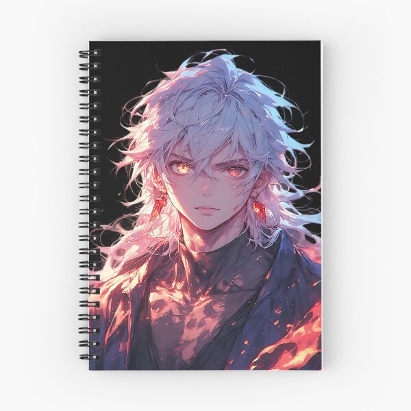 Item preview, Anime Char Art White Hair Red Eyes Fire Magic designed and sold by UrbanPrts.