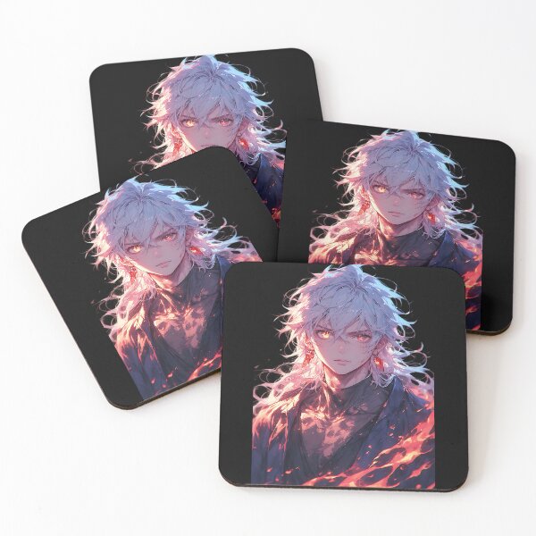 Item preview, Anime Char Art White Hair Red Eyes Fire Magic designed and sold by UrbanPrts.