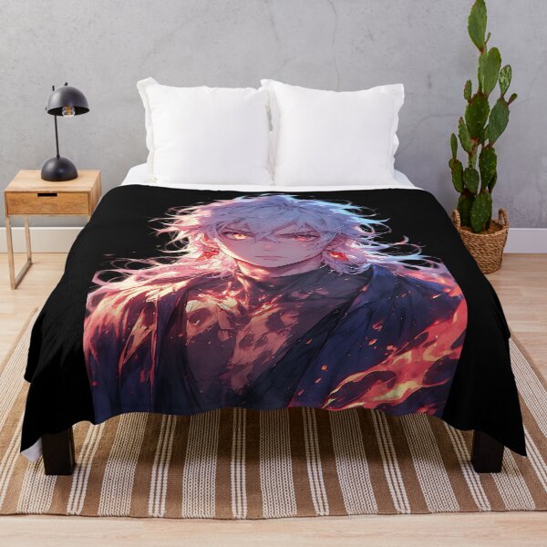 Item preview, Anime Char Art White Hair Red Eyes Fire Magic designed and sold by UrbanPrts.