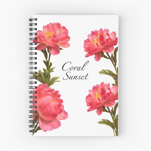 Item preview, Coral Sunset Peony Bloom Collection designed and sold by aleano2026.