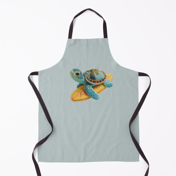 Item preview, Embroidered Sea Turtle on Surfboard Patch designed and sold by MegaNovaArt.