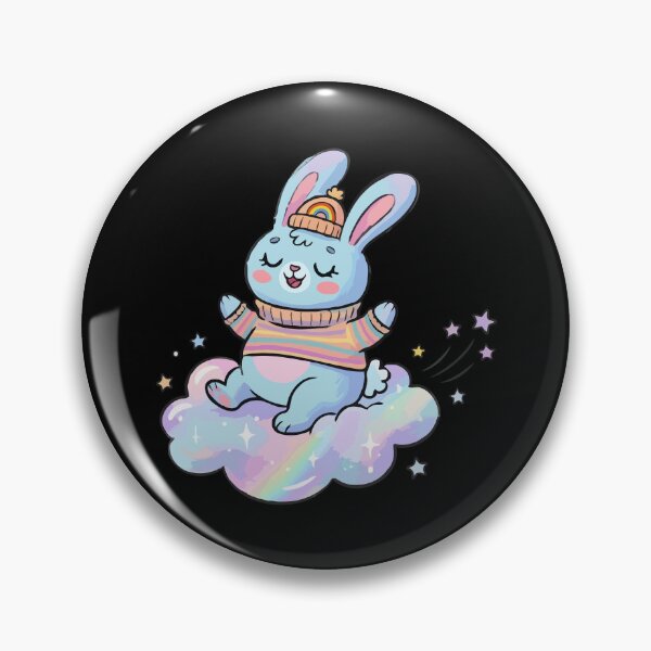 Item preview, Iridescent Sky Bunny in Striped Knit designed and sold by Emegan Print Art.
