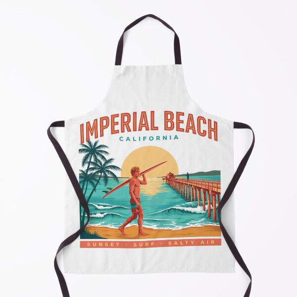Item preview, Imperial Beach California Sunset Surf – Vintage Coastal Beach Poster designed and sold by ArcticFoxStudio.