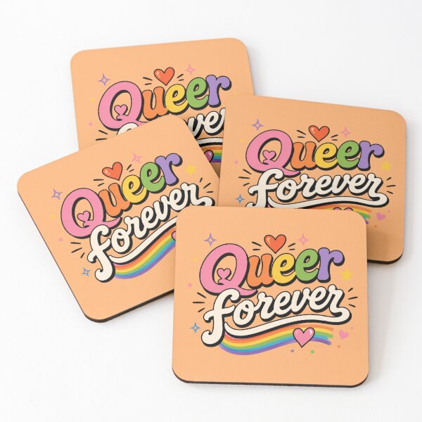 Item preview, Queer Forever Rainbow Pride LGBTQ+ Retro Typography Sticker | Colorful Pride Fan Design designed and sold by TheStephanieRome.