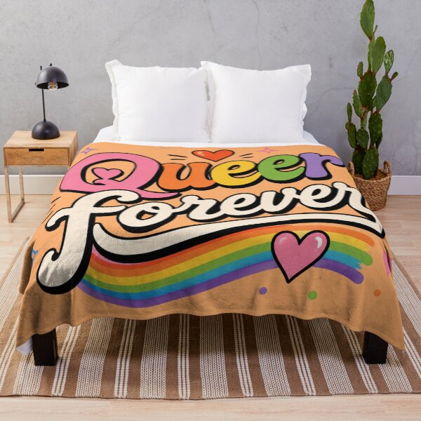 Item preview, Queer Forever Rainbow Pride LGBTQ+ Retro Typography Sticker | Colorful Pride Fan Design designed and sold by TheStephanieRome.