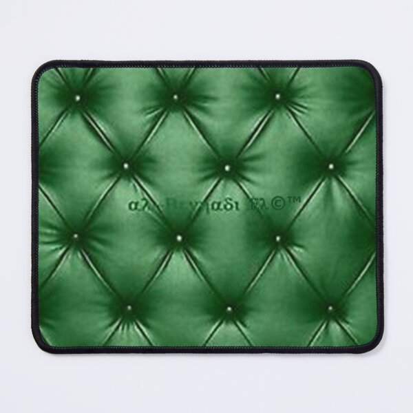 Item preview, Mu’ur (UM) Empire™ al-Benhadiel©™ design, Green Cushion, leather-look designed and sold by HardyKnitDesign.